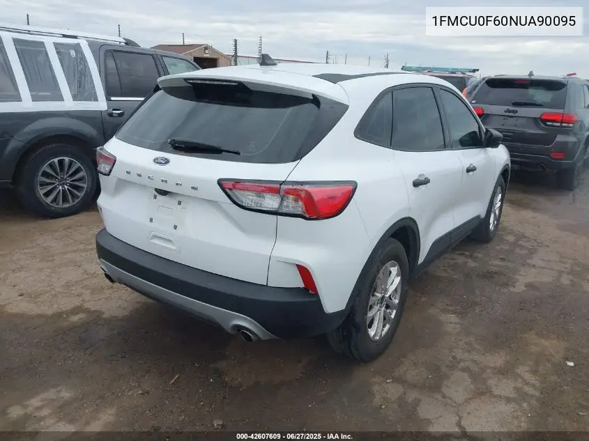 2022 Ford Escape S VIN: 1FMCU0F60NUA90095 Lot: 42607609