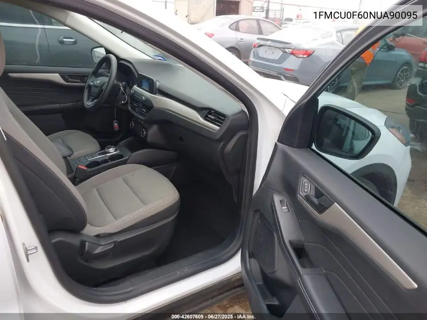 2022 Ford Escape S VIN: 1FMCU0F60NUA90095 Lot: 42607609