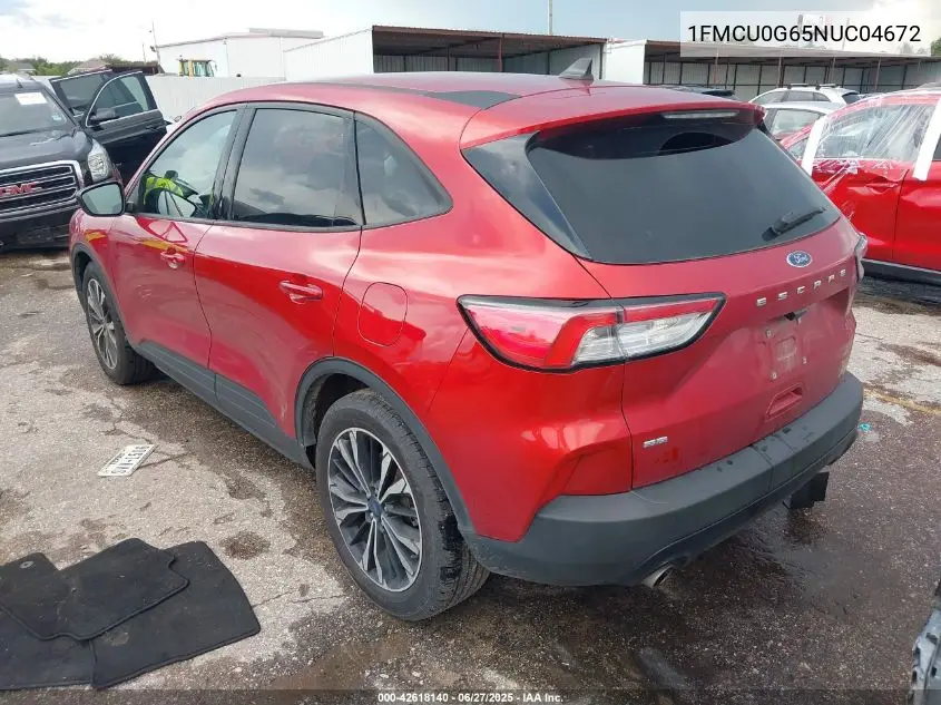 2022 Ford Escape Se VIN: 1FMCU0G65NUC04672 Lot: 42618140