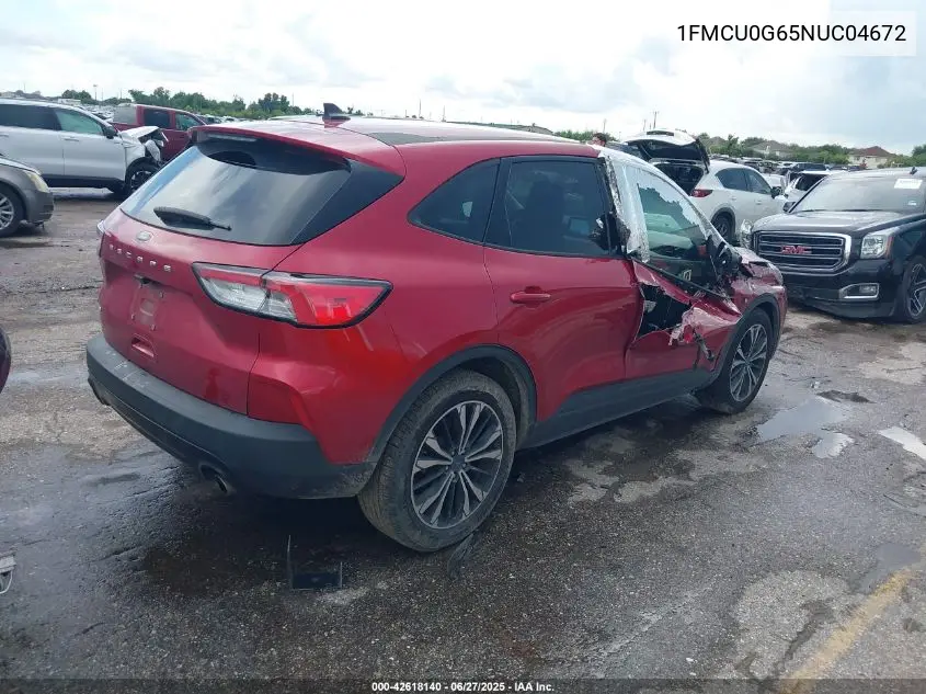 2022 Ford Escape Se VIN: 1FMCU0G65NUC04672 Lot: 42618140