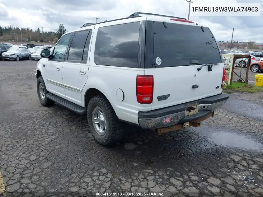 1998 Ford Expedition Eddie Bauer/Xlt VIN: 1FMRU18W3WLA74963 Lot: 41819913