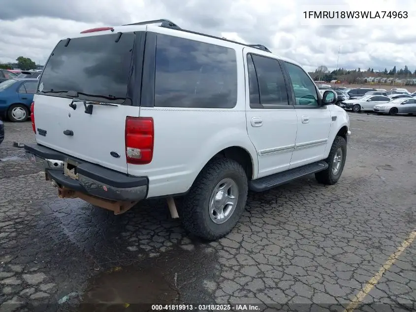 1998 Ford Expedition Eddie Bauer/Xlt VIN: 1FMRU18W3WLA74963 Lot: 41819913