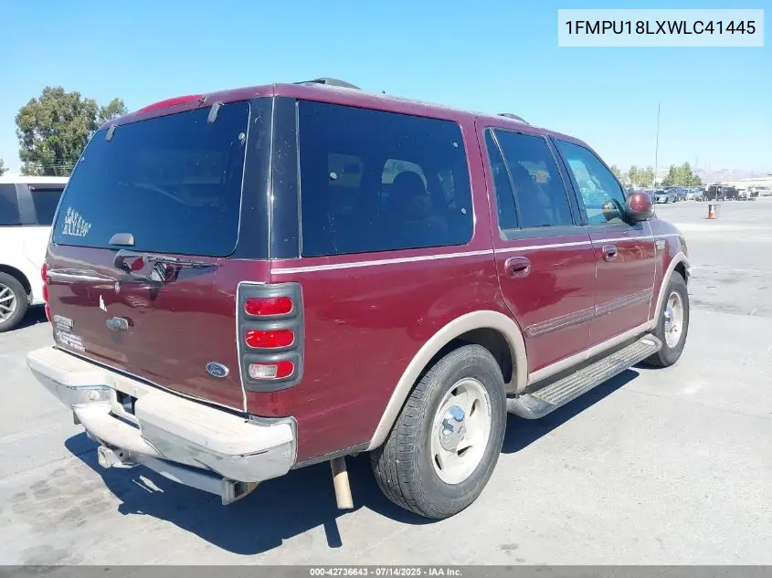 1998 Ford Expedition Eddie Bauer/Xlt VIN: 1FMPU18LXWLC41445 Lot: 42736643