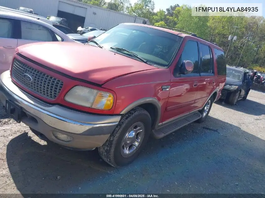 2000 Ford Expedition Eddie Bauer VIN: 1FMPU18L4YLA84935 Lot: 41990801