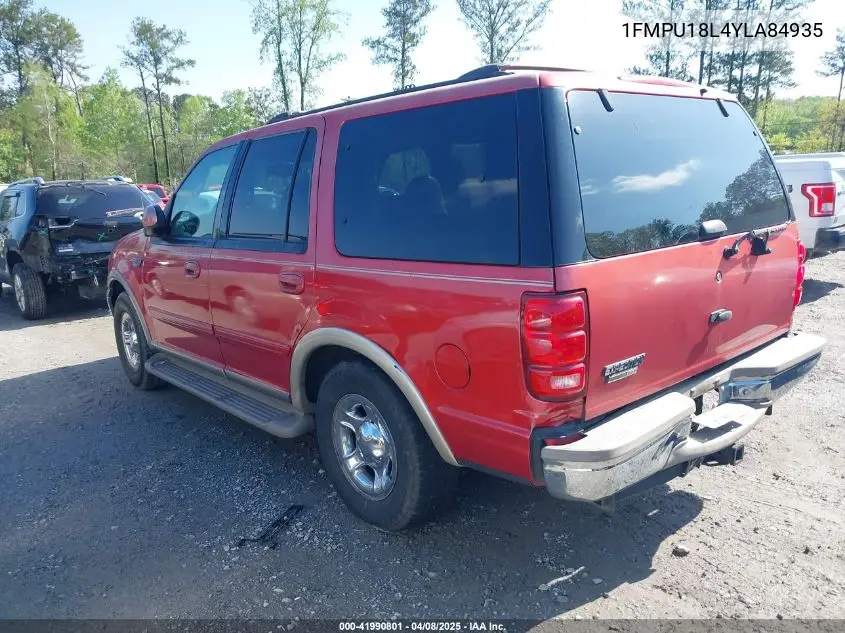 2000 Ford Expedition Eddie Bauer VIN: 1FMPU18L4YLA84935 Lot: 41990801