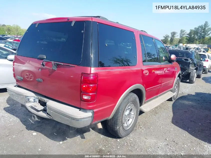 2000 Ford Expedition Eddie Bauer VIN: 1FMPU18L4YLA84935 Lot: 41990801