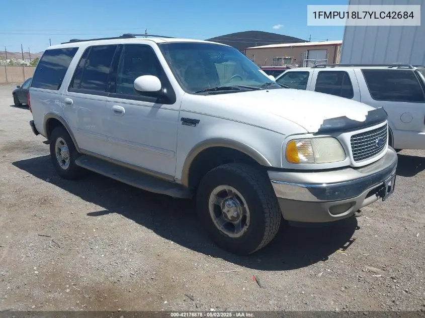 2000 Ford Expedition Eddie Bauer VIN: 1FMPU18L7YLC42684 Lot: 42176878
