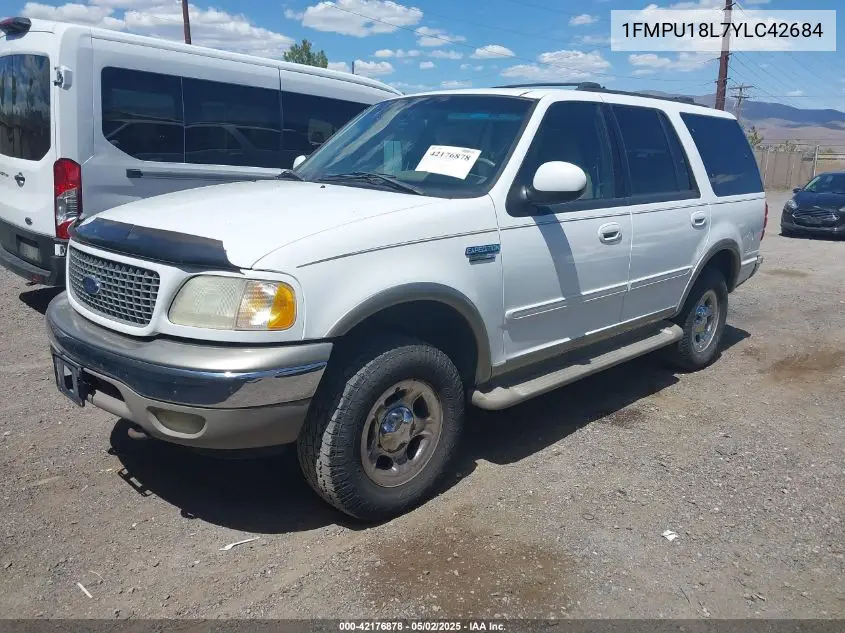 2000 Ford Expedition Eddie Bauer VIN: 1FMPU18L7YLC42684 Lot: 42176878