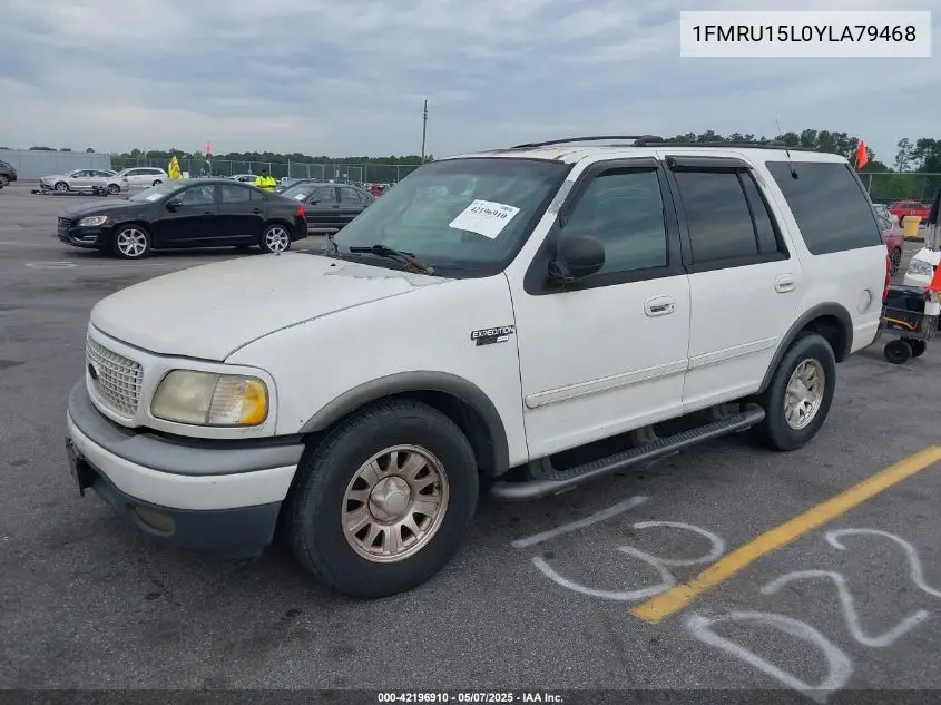 2000 Ford Expedition Xlt VIN: 1FMRU15L0YLA79468 Lot: 42196910