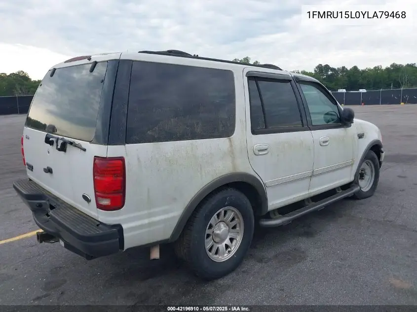 2000 Ford Expedition Xlt VIN: 1FMRU15L0YLA79468 Lot: 42196910