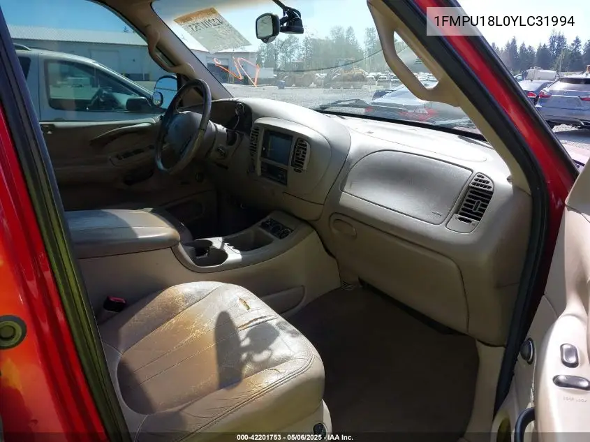 2000 Ford Expedition Eddie Bauer VIN: 1FMPU18L0YLC31994 Lot: 42201753