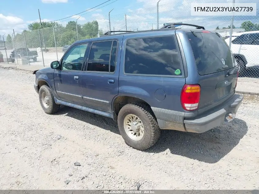 2000 Ford Expedition VIN: 1FMZU2X3YUA27739 Lot: 42622937