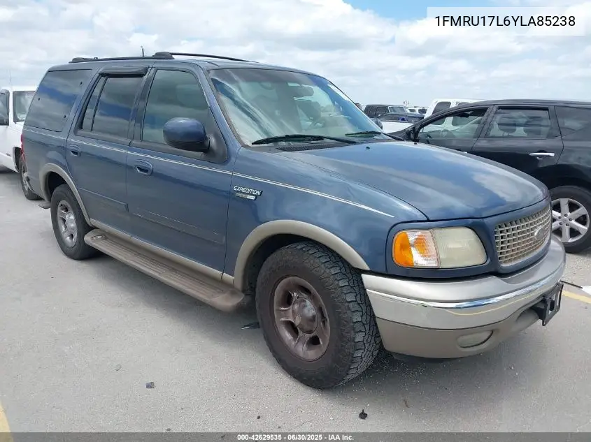 2000 Ford Expedition Eddie Bauer VIN: 1FMRU17L6YLA85238 Lot: 42629535