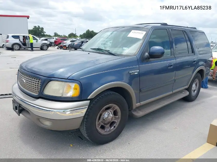 2000 Ford Expedition Eddie Bauer VIN: 1FMRU17L6YLA85238 Lot: 42629535