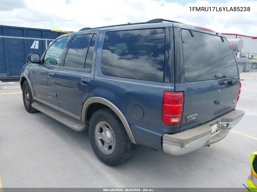 2000 Ford Expedition Eddie Bauer VIN: 1FMRU17L6YLA85238 Lot: 42629535