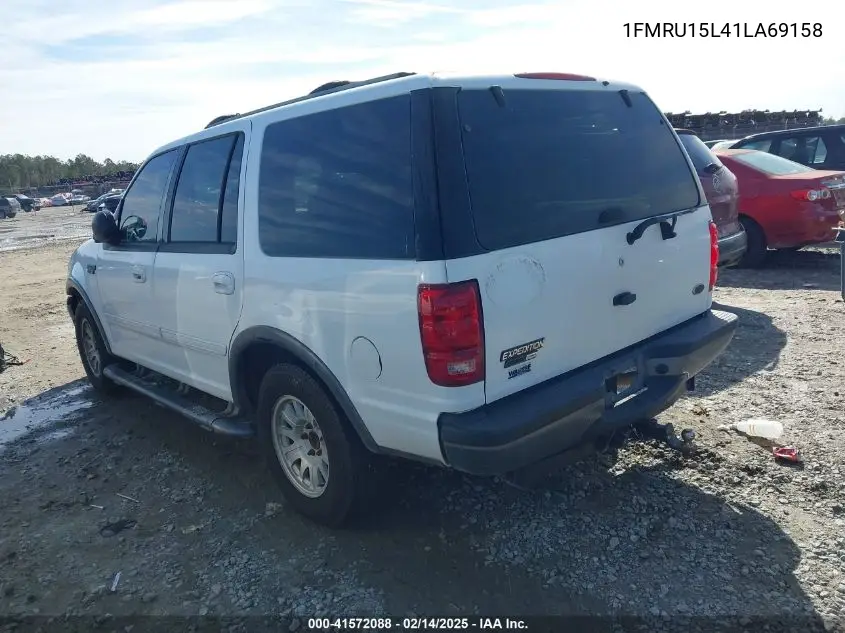 2001 Ford Expedition Xlt VIN: 1FMRU15L41LA69158 Lot: 41572088
