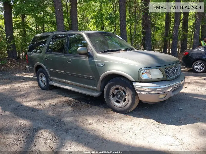 2001 Ford Expedition Eddie Bauer VIN: 1FMRU17W11LA02654 Lot: 42147534