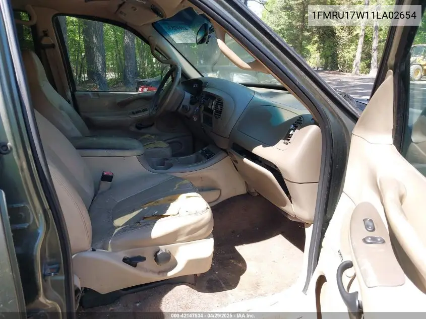 2001 Ford Expedition Eddie Bauer VIN: 1FMRU17W11LA02654 Lot: 42147534