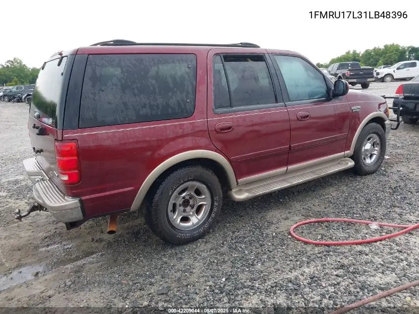 2001 Ford Expedition Eddie Bauer VIN: 1FMRU17L31LB48396 Lot: 42209044