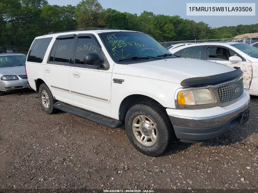 2001 Ford Expedition Xlt VIN: 1FMRU15W81LA93506 Lot: 42422673