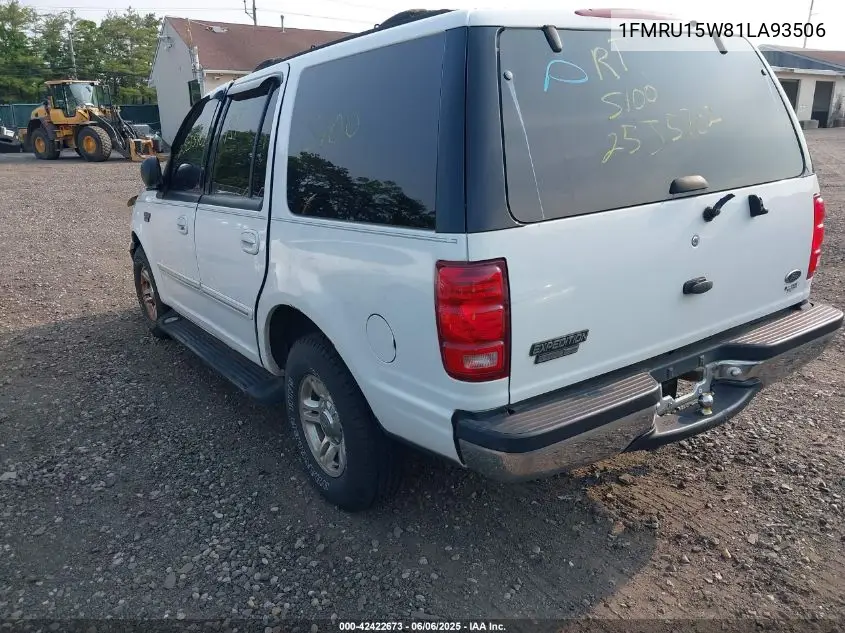 2001 Ford Expedition Xlt VIN: 1FMRU15W81LA93506 Lot: 42422673