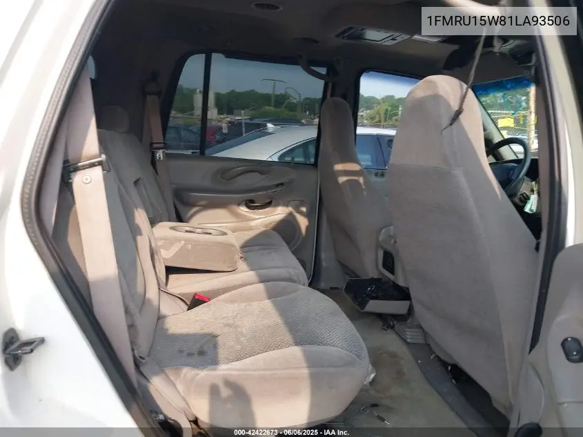 2001 Ford Expedition Xlt VIN: 1FMRU15W81LA93506 Lot: 42422673