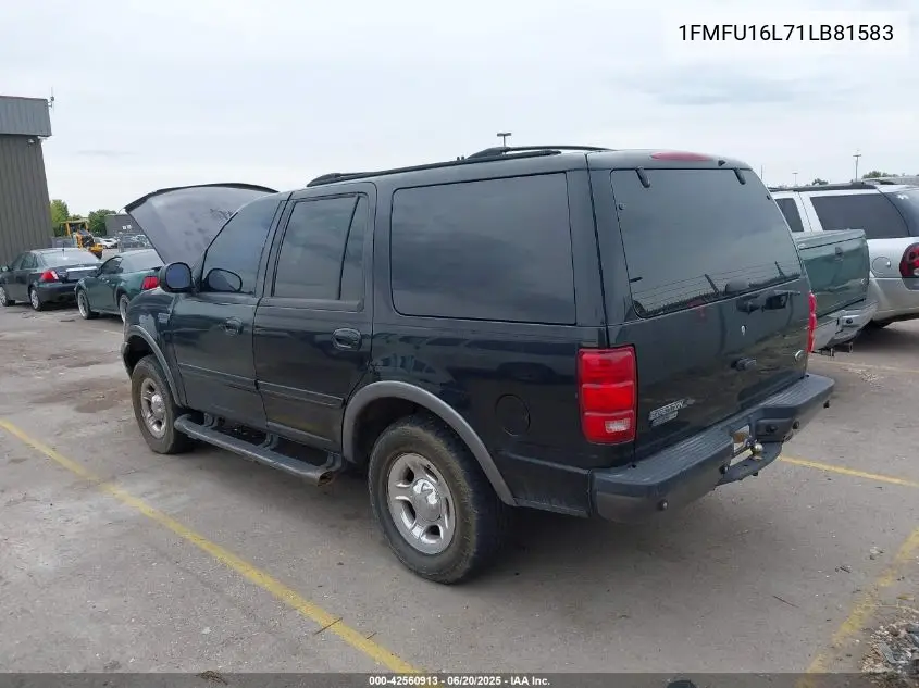 2001 Ford Expedition Xlt VIN: 1FMFU16L71LB81583 Lot: 42560913
