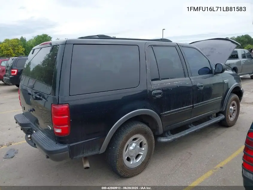 2001 Ford Expedition Xlt VIN: 1FMFU16L71LB81583 Lot: 42560913