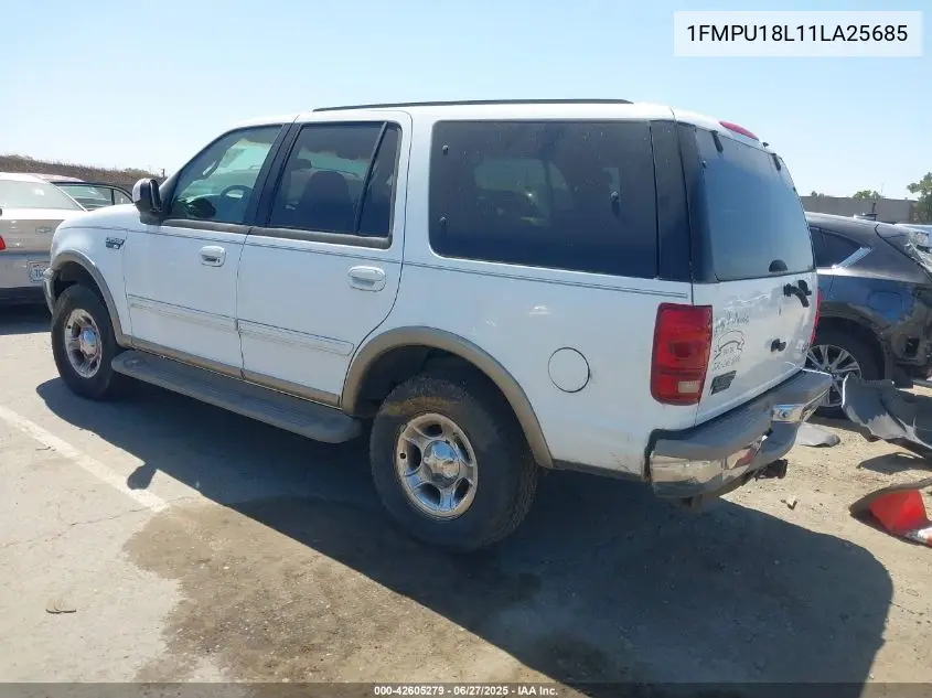 2001 Ford Expedition Eddie Bauer VIN: 1FMPU18L11LA25685 Lot: 42605279