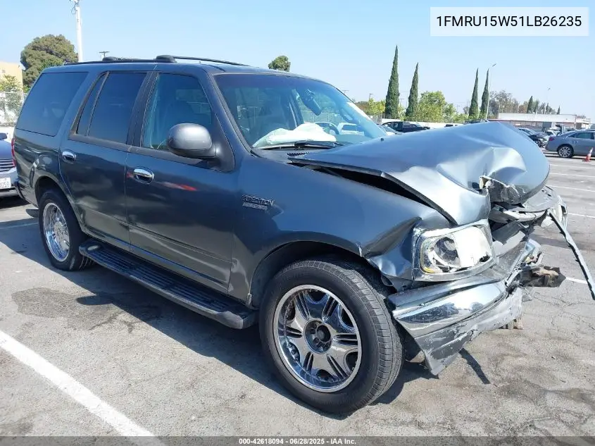 2001 Ford Expedition Xlt VIN: 1FMRU15W51LB26235 Lot: 42618094