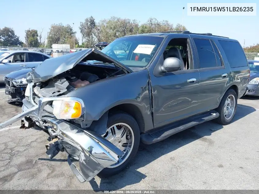 2001 Ford Expedition Xlt VIN: 1FMRU15W51LB26235 Lot: 42618094