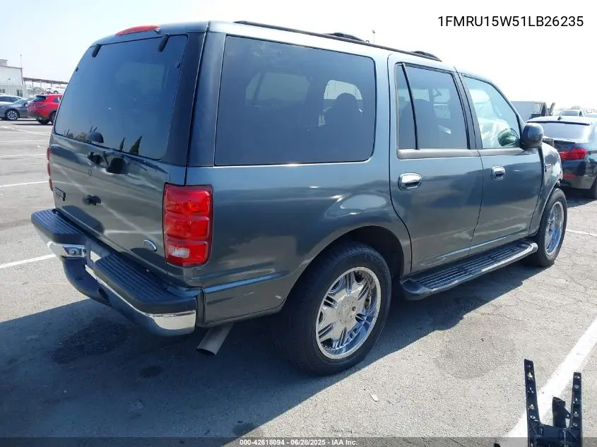 2001 Ford Expedition Xlt VIN: 1FMRU15W51LB26235 Lot: 42618094