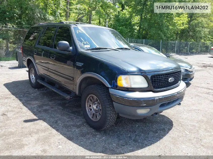 2001 Ford Expedition Xlt VIN: 1FMRU16W61LA94202 Lot: 42658425