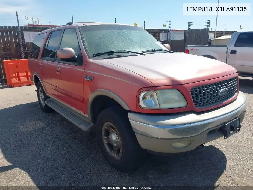2001 Ford Expedition Eddie Bauer VIN: 1FMPU18LX1LA91135 Lot: 42737489