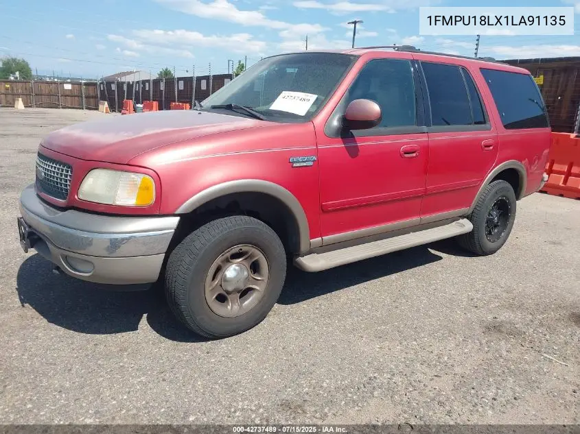 2001 Ford Expedition Eddie Bauer VIN: 1FMPU18LX1LA91135 Lot: 42737489