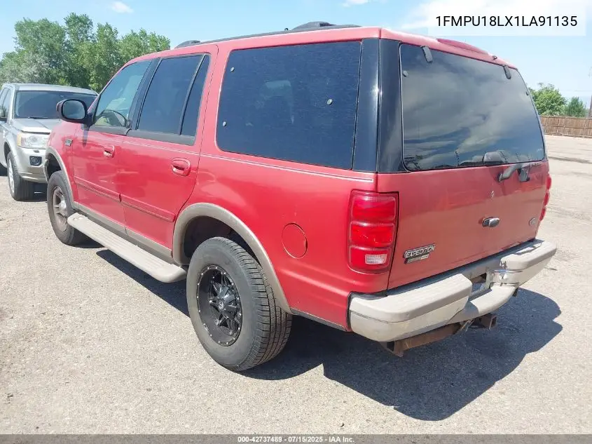 2001 Ford Expedition Eddie Bauer VIN: 1FMPU18LX1LA91135 Lot: 42737489