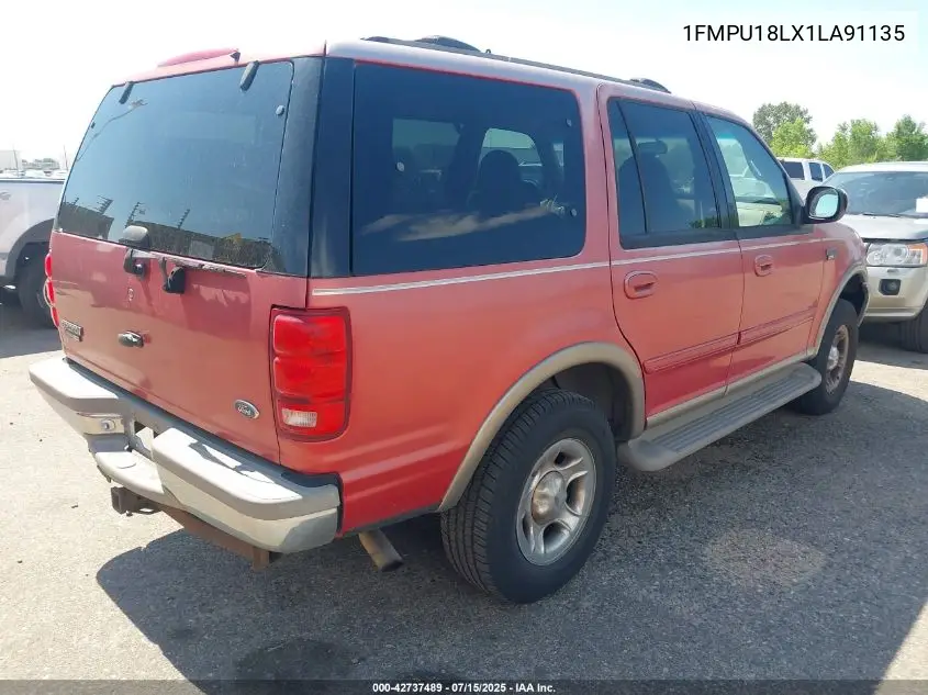 2001 Ford Expedition Eddie Bauer VIN: 1FMPU18LX1LA91135 Lot: 42737489