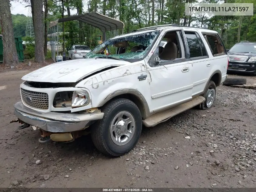 2001 Ford Expedition Eddie Bauer VIN: 1FMFU18L11LA21597 Lot: 42740641