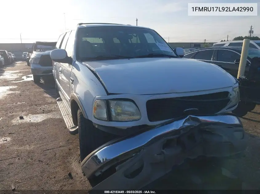 2002 Ford Expedition Eddie Bauer VIN: 1FMRU17L92LA42990 Lot: 42183449