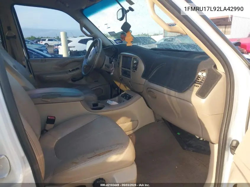 2002 Ford Expedition Eddie Bauer VIN: 1FMRU17L92LA42990 Lot: 42183449