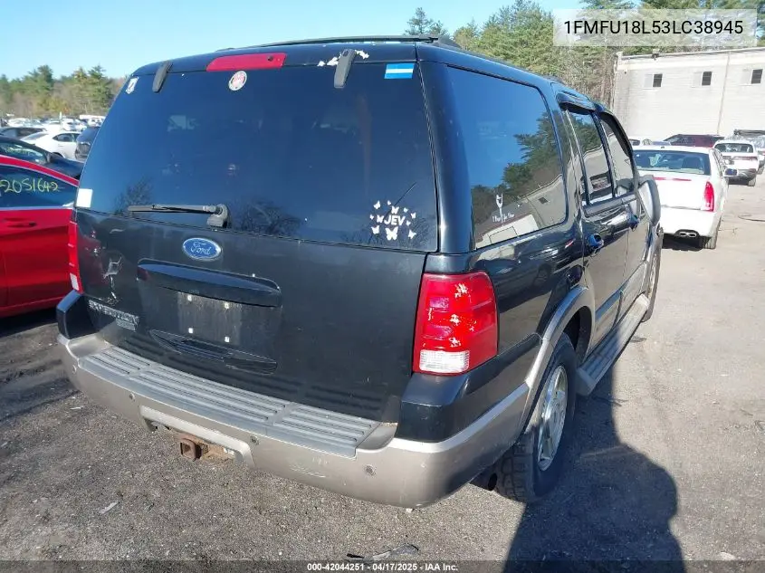 2003 Ford Expedition Eddie Bauer VIN: 1FMFU18L53LC38945 Lot: 42044251