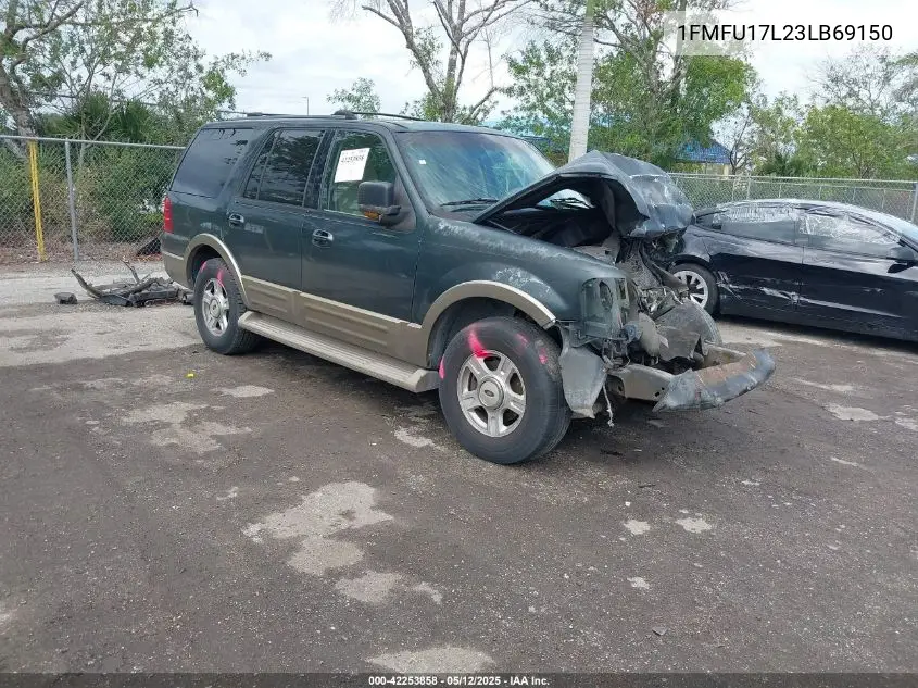 2003 Ford Expedition Eddie Bauer VIN: 1FMFU17L23LB69150 Lot: 42253858