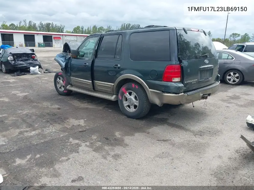 2003 Ford Expedition Eddie Bauer VIN: 1FMFU17L23LB69150 Lot: 42253858