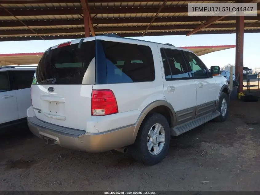 2003 Ford Expedition Eddie Bauer VIN: 1FMPU17L53LC44847 Lot: 42255280