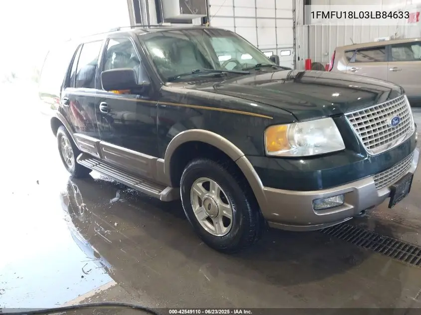 2003 Ford Expedition Eddie Bauer VIN: 1FMFU18L03LB84633 Lot: 42549110