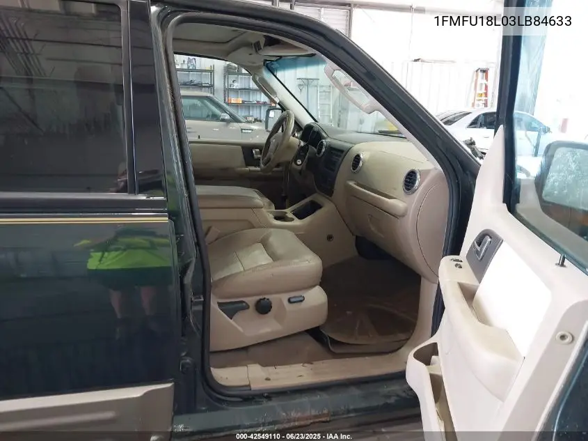 2003 Ford Expedition Eddie Bauer VIN: 1FMFU18L03LB84633 Lot: 42549110