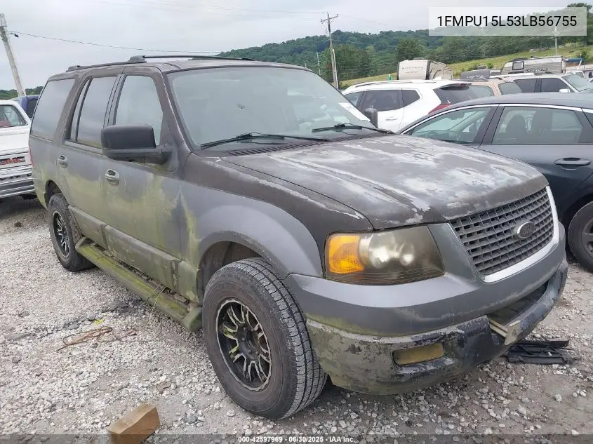 2003 Ford Expedition Xlt VIN: 1FMPU15L53LB56755 Lot: 42597969