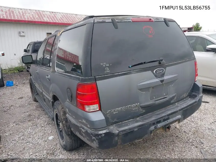 2003 Ford Expedition Xlt VIN: 1FMPU15L53LB56755 Lot: 42597969