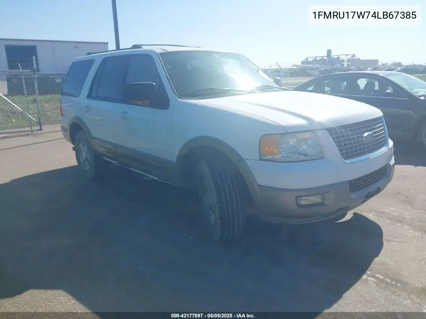 2004 Ford Expedition Eddie Bauer VIN: 1FMRU17W74LB67385 Lot: 42177897