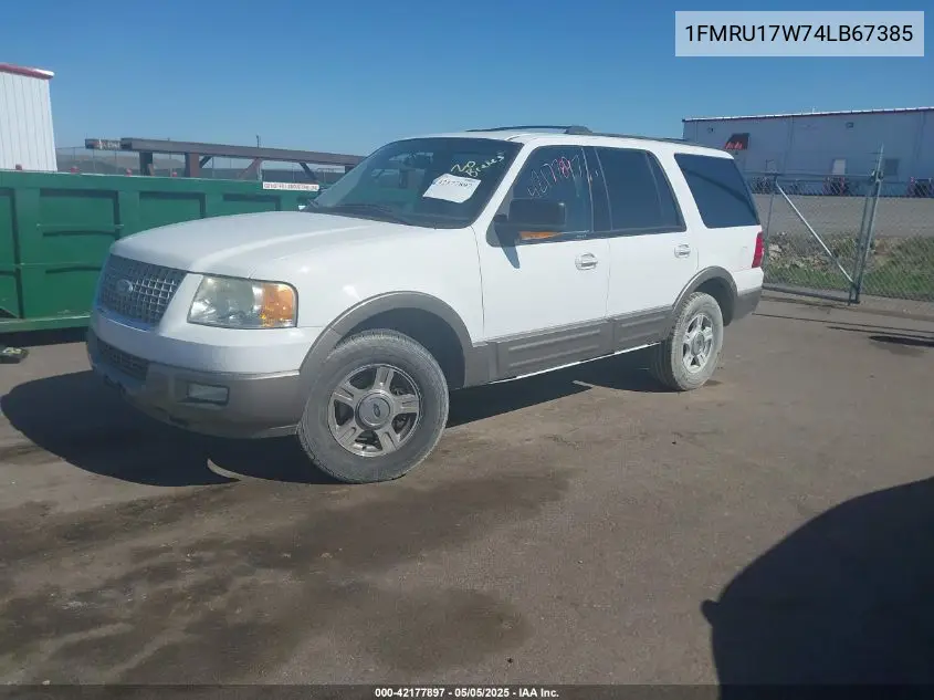 2004 Ford Expedition Eddie Bauer VIN: 1FMRU17W74LB67385 Lot: 42177897